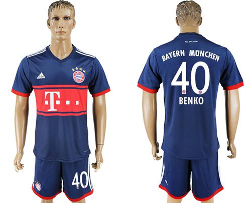Bayern Munchen #40 Benko Away Soccer Club Jersey